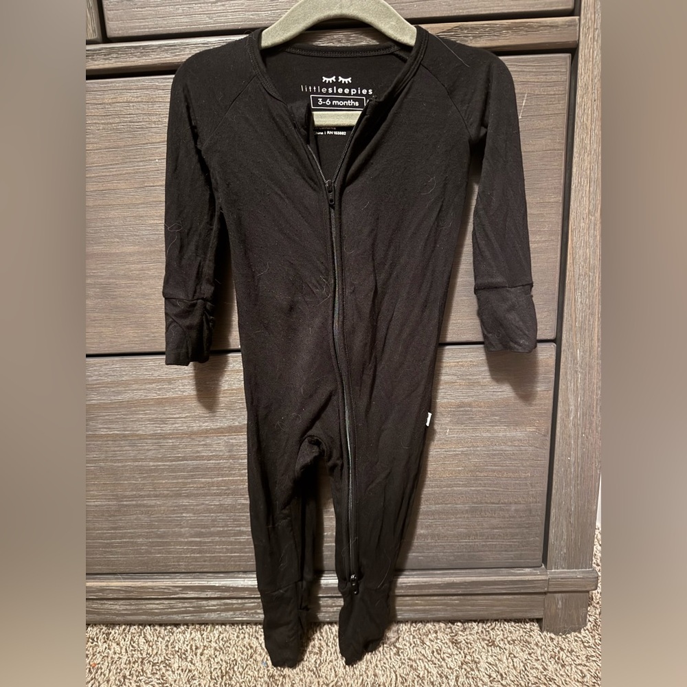 Little Sleepies Black Zippy size 3-6 months